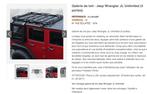 Galerie de toit - Jeep Wrangler JL Unlimited, Auto-onderdelen, Overige Auto-onderdelen, Ophalen, Gebruikt, Jeep