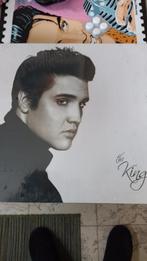 Elvis foto op houten blok (nieuw, zit nog in plastic),, Verzamelen, Muziek, Artiesten en Beroemdheden, Ophalen of Verzenden, Nieuw