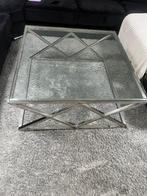 Glazen salontafel weg wegens verhuizing, Huis en Inrichting, Ophalen, 50 tot 100 cm, 50 tot 75 cm, Vierkant