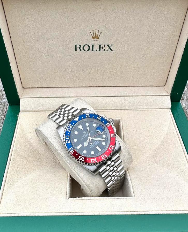 #Horloge#Rolex#Gmtmaster#, Handtassen en Accessoires, Horloges | Heren, Ophalen of Verzenden