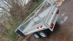 Remorque double essieux 750kg Alu.avec grillage, Enlèvement ou Envoi, Comme neuf