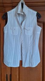 Blouse, dames, mouwloos, spierwit, maat 40, Maat 38/40 (M), Wit, Ophalen of Verzenden, Zo goed als nieuw