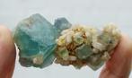 groene FLUORIET met KWARTS uit Erongo in NAMIBIE, Verzamelen, Ophalen of Verzenden, Mineraal