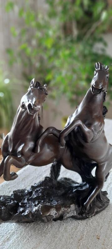 Bronzen paarden sculptuur van Pierre-Jules Mène