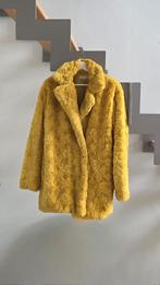 Gele bontjas warme winterjas maat M/L, Taille 38/40 (M), Comme neuf, JS Millenium, Jaune