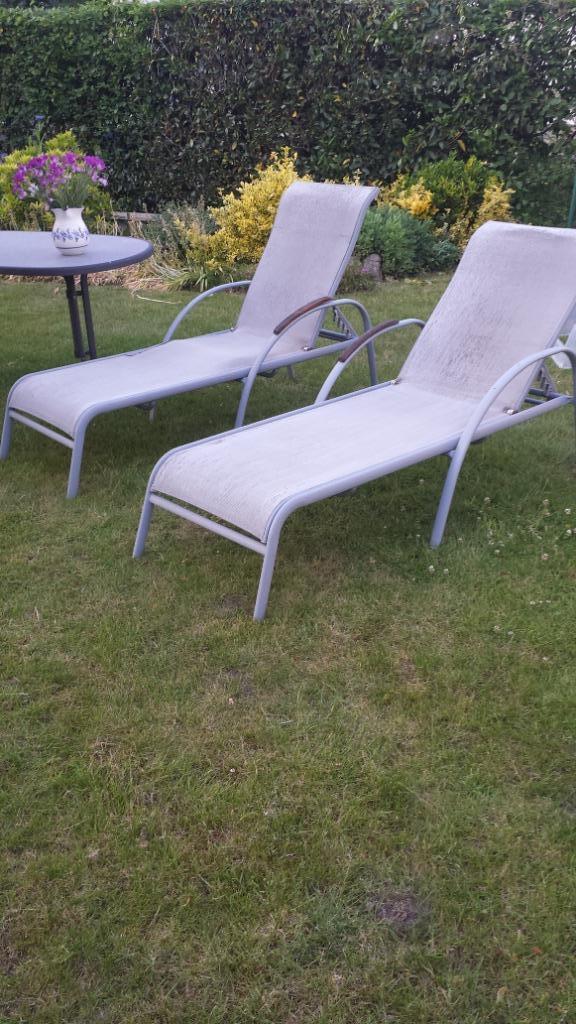 zonnebaden, Tuin en Terras, Tuinsets en Loungesets, Gebruikt, Loungeset, Textileen, 2 zitplaatsen, Ophalen