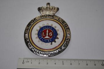BADGE EMAILLE LIEGE ROME LIEGE 25è CHAMPIONNAT 1955 RMU LRL beschikbaar voor biedingen