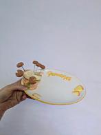 vintage kaasplateau met prikkers, Ophalen of Verzenden, Zo goed als nieuw, Keramiek, Schaal of Schalen