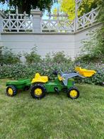 Traptraktor John Deere rollytoys met lader en aanhanger, Kinderen en Baby's, Speelgoed | Buiten | Skelters, Ophalen, Nieuw, Overige merken
