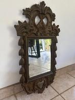 18e eeuwse Italiaanse houten spiegel, Ophalen of Verzenden, Rechthoekig, Minder dan 50 cm, Minder dan 100 cm