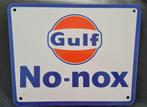 Gulf nox emaille bord benzinepomp reclame decoratie borden