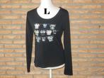 (217) - blouse femme t.L noire - cache cache -, Taille 38/40 (M), Enlèvement ou Envoi, Cache-cache, Comme neuf