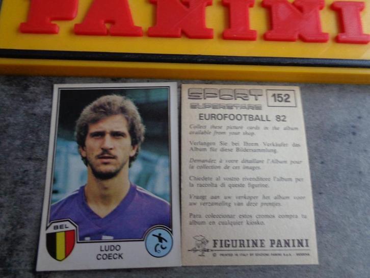 PANINI VOETBAL STICKER SUPERSTARS EURO FOOTBALL 82   LUDO  C, Hobby en Vrije tijd, Stickers en Plaatjes, Zo goed als nieuw, Sticker