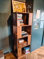 Design Walnoot open Boekenkast, Met plank(en), Vintage modern, 50 tot 100 cm, Zo goed als nieuw