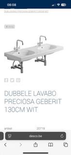 Badkamer dubbele lavabo Geberit KERAMAG met ORAS kranen, Huis en Inrichting, Badkamer | Badkamermeubels, Ophalen of Verzenden