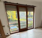 Houten raam dubbel glas, Doe-het-zelf en Bouw, Ophalen, Gebruikt, 150 tot 225 cm, Inclusief glas