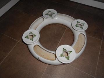 2 Vintage keramiek kerst-kandelaars - gestempeld beschikbaar voor biedingen
