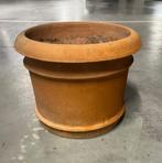 Vorstbestendige handgemaakte terracotta bloempot, Tuin en Terras, Ophalen, Gebruikt, 40 cm of meer, Rond