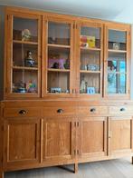 Stevige vitrine kast in teak - heel hoede staat, Huis en Inrichting, Kasten | Buffetkasten, Ophalen, Zo goed als nieuw