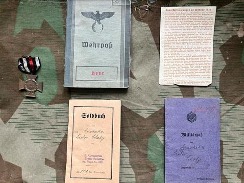 Regroupement de documents d'anciens combattants, Collections, Objets militaires | Seconde Guerre mondiale, Armée de terre, Envoi