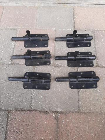 schuifgrendels schuifsloten poort hek,6 stuks,kleur zwart beschikbaar voor biedingen