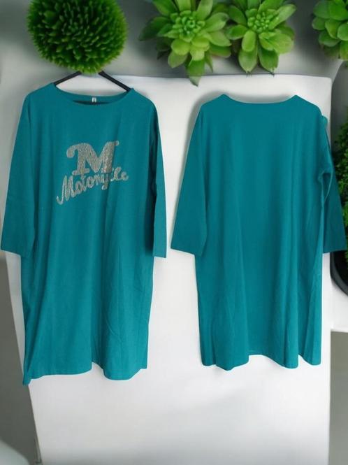 Sweatjurk motorcycle turquoise XL/XXL, Kleding | Dames, Jurken, Nieuw, Maat 46/48 (XL) of groter, Blauw, Boven de knie, Verzenden