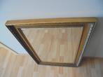 Grote spiegel barok vergulde kader en geslepen glas., Ophalen of Verzenden, Rechthoekig, 50 tot 100 cm, Minder dan 100 cm