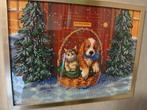 Diamond painting 30 x 40 ingekaderd thema kerstmis, Ophalen of Verzenden, Nieuw, Knutselwerk