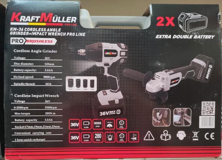 Coffret duo de machine Proline Boulonneuse + Disqueuse, Autos : Divers, Outils de voiture, Neuf, Enlèvement