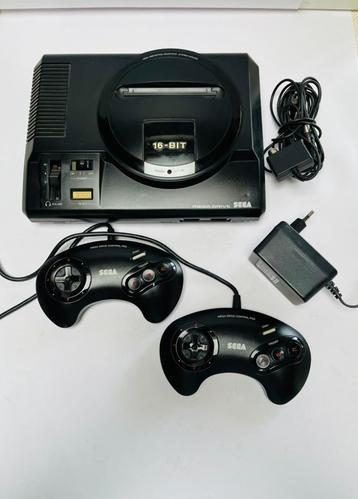 Console 16 bits Sega Mega Drive + 2 manettes + câbles, Enlèvement ou Envoi, Utilisé, Avec 2 manettes, Mega Drive