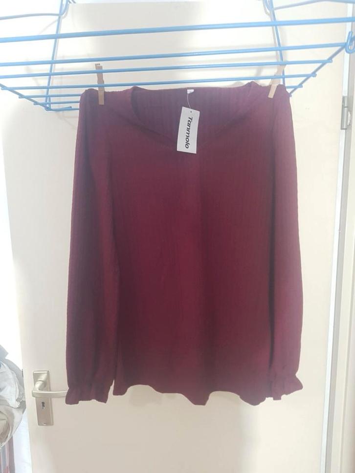 Tanmolo blouse • M • bordeaux • nieuw, Kleding | Dames, Blouses en Tunieken, Nieuw, Maat 38/40 (M), Overige kleuren, Ophalen of Verzenden