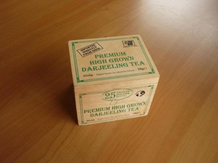 Houten theedoos Darjeeling Tea, Huis en Inrichting, Keuken | Servies, Ophalen of Verzenden