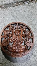 Cadre bouddha 30 cm en bois de suar, Antiquités & Art, Curiosités & Brocante, Enlèvement ou Envoi