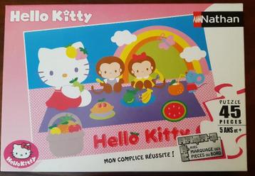 Puzzle Hello Kitty Nathan dès 5 ans, Enlèvement, 10 à 50 pièces, Comme neuf, 4 à 6 ans