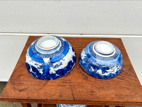 Blauw Witte Japanse Kommen | Porselein, Antiek en Kunst, Antiek | Porselein, Ophalen of Verzenden