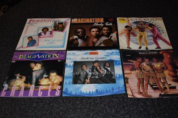 45t vinylsingels van de discogroep IMAGINATION beschikbaar voor biedingen