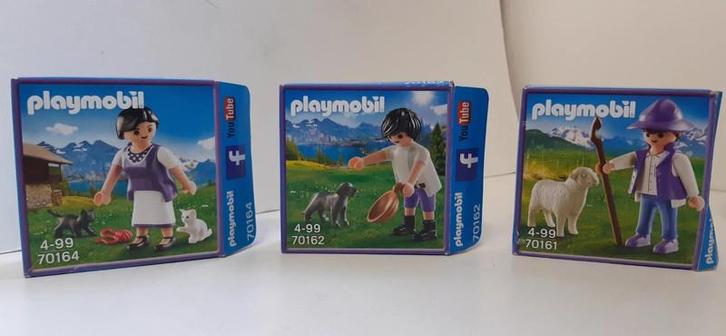 Playmobil 70161 70162 70163 70164 Personnages montagne Milka, Enfants & Bébés, Jouets | Playmobil, Comme neuf, Ensemble complet