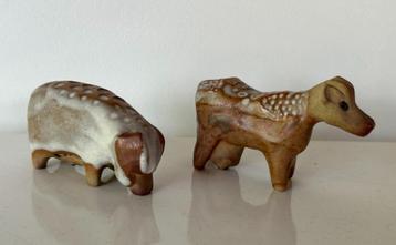set/2 figurines Tremar vache et cochon Royaume-Uni 1960-1980