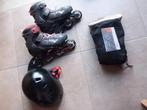 roller pointure réglable 35 - 38 avec casque et protections, Autres marques, Rollers 4 roues en ligne, Réglable, Comme neuf