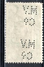 GREAT-BRITAIN : 1951 : Perfin &@ M.V. C @& on Y.256., Ophalen of Verzenden, Gestempeld