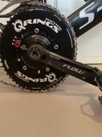 Rotor flow powermeter crankstel, Fietsen en Brommers, Fietsonderdelen, Crankstel of Pedalen, Gebruikt, Racefiets, Ophalen of Verzenden