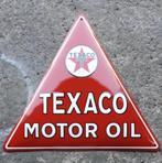Texaco motor oil emaillen reclame bord kado garage borden, Reclamebord, Ophalen of Verzenden, Zo goed als nieuw