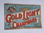 Oud CHAMPAGNE etiket GOLD LIGHT / RENAIX, Verzamelen, Merken en Reclamevoorwerpen, Ophalen of Verzenden, Gebruikt, Verpakking