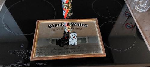 Mooie Kleine spiegel van Black & White  Whisky, Verzamelen, Merken en Reclamevoorwerpen, Gebruikt, Reclamebord, Ophalen of Verzenden