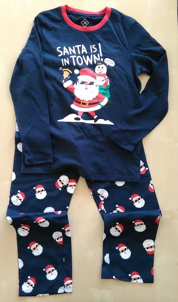 Mooie donkerblauwe kerstpyjama, maat 7-8 jaar (122/128) (nie, Kinderen en Baby's, Kinderkleding | Maat 122, Nieuw, Jongen of Meisje