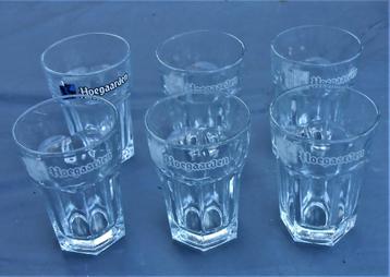 6 verres de bières Hoegaarden, Collections, Enlèvement, Comme neuf, Verre ou Verres, Autres marques