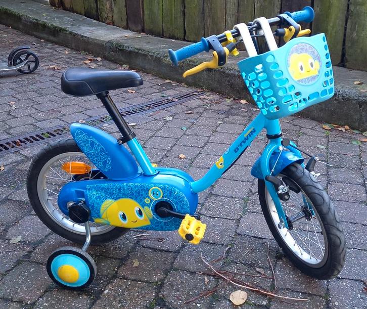 Kinderfiets, Fietsen en Brommers, Fietsen | Kinderfietsjes, Zo goed als nieuw, Minder dan 16 inch, Zijwieltjes, Ophalen