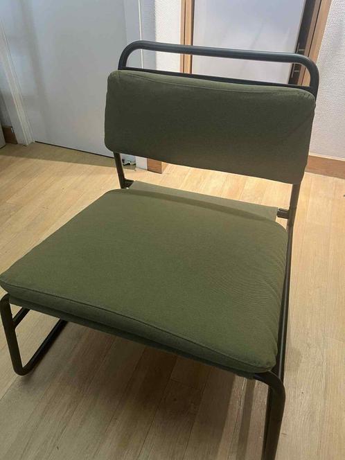 1-zit zetel Ikea Linnebäck, Huis en Inrichting, Fauteuils, Zo goed als nieuw, Metaal, Stof, 50 tot 75 cm, Minder dan 75 cm, Ophalen
