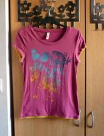 Donkerfuchsia T-shirt turquoise geel QS by S. Oliver MtS., Vêtements | Femmes, T-shirts, Enlèvement ou Envoi, Taille 36 (S), Rose