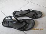 Sandales à brides en cuir noir « DXXZ » P : 37, Zwart, DXXZ, Gedragen, Sandalen of Muiltjes